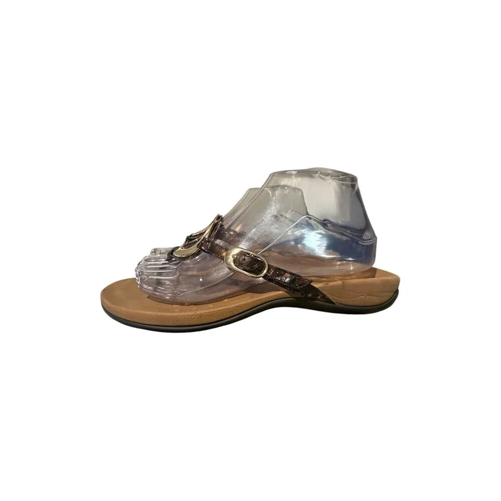 Vionic Karina Snake Skin Arch Support Thong Sandals Flip Flop Women’s Size 8